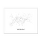 All roads lead to Kropyvnytskyi (Ukraine) Fine Art Map Print