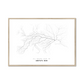 All roads lead to Kryvyi Rih (Ukraine) Fine Art Map Print