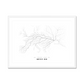 All roads lead to Kryvyi Rih (Ukraine) Fine Art Map Print