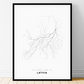 All roads lead to Latvia Fine Art Map Print