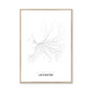 All roads lead to Leicester (United Kingdom of Great Britain and Northern Ireland) Fine Art Map Print