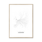 All roads lead to Leicester (United Kingdom of Great Britain and Northern Ireland) Fine Art Map Print
