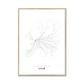 All roads lead to Lille (France) Fine Art Map Print