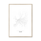 All roads lead to Lille (France) Fine Art Map Print