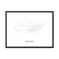 All roads lead to Little Rock (United States of America) Fine Art Map Print