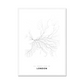 All roads lead to London (United Kingdom of Great Britain and Northern Ireland) Fine Art Map Print