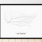 All roads lead to Los Angeles (United States of America) Fine Art Map Print