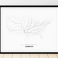 All roads lead to Lubbock (United States of America) Fine Art Map Print
