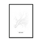All roads lead to Málaga (Spain) Fine Art Map Print
