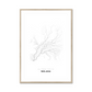 All roads lead to Málaga (Spain) Fine Art Map Print