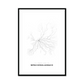 All roads lead to Mönchengladbach (Germany) Fine Art Map Print