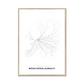 All roads lead to Mönchengladbach (Germany) Fine Art Map Print