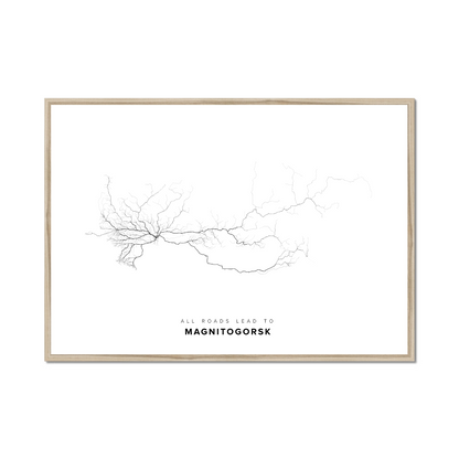 All roads lead to Magnitogorsk (Russian Federation) Fine Art Map Print