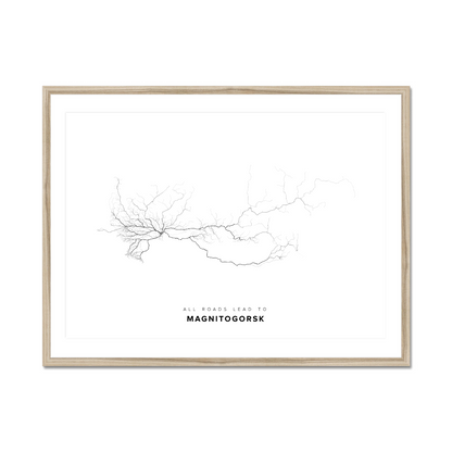 All roads lead to Magnitogorsk (Russian Federation) Fine Art Map Print
