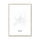 All roads lead to Malmö (Sweden) Fine Art Map Print