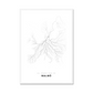 All roads lead to Malmö (Sweden) Fine Art Map Print