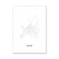 All roads lead to Malmö (Sweden) Fine Art Map Print