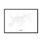 All roads lead to Minsk (Belarus) Fine Art Map Print