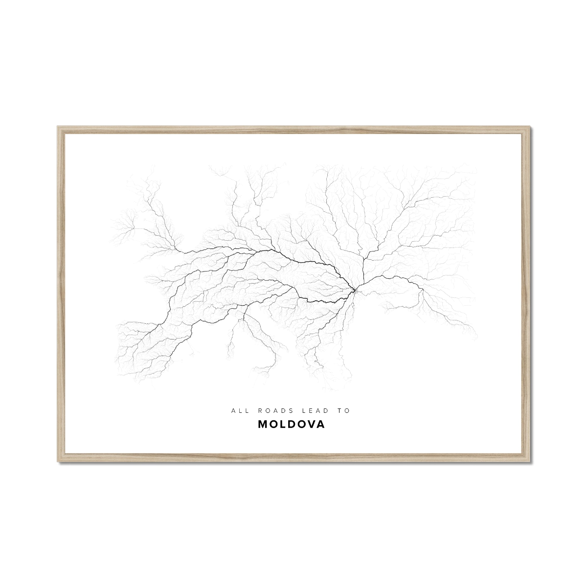All roads lead to Moldova Fine Art Map Print