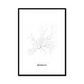 All roads lead to Monaco (Monaco) Fine Art Map Print
