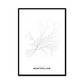All roads lead to Montpellier (France) Fine Art Map Print
