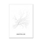 All roads lead to Montpellier (France) Fine Art Map Print