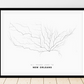 All roads lead to New Orleans (United States of America) Fine Art Map Print