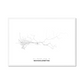 All roads lead to Novokuznetsk (Russian Federation) Fine Art Map Print