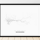 All roads lead to Novosibirsk (Russian Federation) Fine Art Map Print