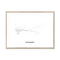 All roads lead to Novosibirsk (Russian Federation) Fine Art Map Print