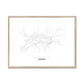 All roads lead to Odessa (Ukraine) Fine Art Map Print