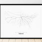 All roads lead to Omaha (United States of America) Fine Art Map Print