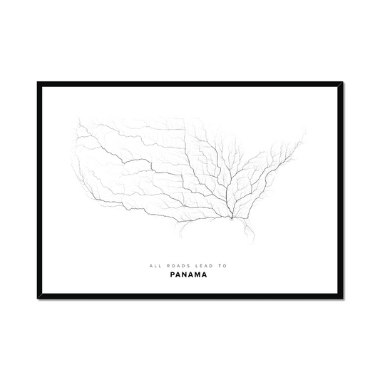All roads lead to Panama Fine Art Map Print