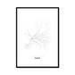 All roads lead to Paris (France) Fine Art Map Print