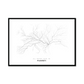 All roads lead to Ploieşti (Romania) Fine Art Map Print