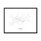 All roads lead to Ploieşti (Romania) Fine Art Map Print
