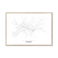 All roads lead to Ploieşti (Romania) Fine Art Map Print