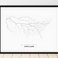 All roads lead to Portland (United States of America) Fine Art Map Print