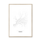 All roads lead to Porto (Portugal) Fine Art Map Print