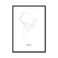 All roads lead to Quito (Ecuador) Fine Art Map Print