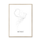 All roads lead to São Paulo (Brazil) Fine Art Map Print