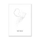 All roads lead to São Paulo (Brazil) Fine Art Map Print