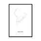 All roads lead to Santiago (Chile) Fine Art Map Print