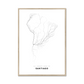 All roads lead to Santiago (Chile) Fine Art Map Print