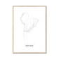 All roads lead to Santiago (Chile) Fine Art Map Print