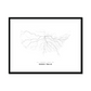All roads lead to Sioux Falls (United States of America) Fine Art Map Print