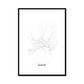 All roads lead to Skopje (Macedonia (the former Yugoslav Republic of)) Fine Art Map Print