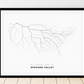 All roads lead to Spokane Valley (United States of America) Fine Art Map Print