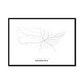 All roads lead to Springfield (United States of America) Fine Art Map Print