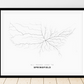 All roads lead to Springfield (United States of America) Fine Art Map Print